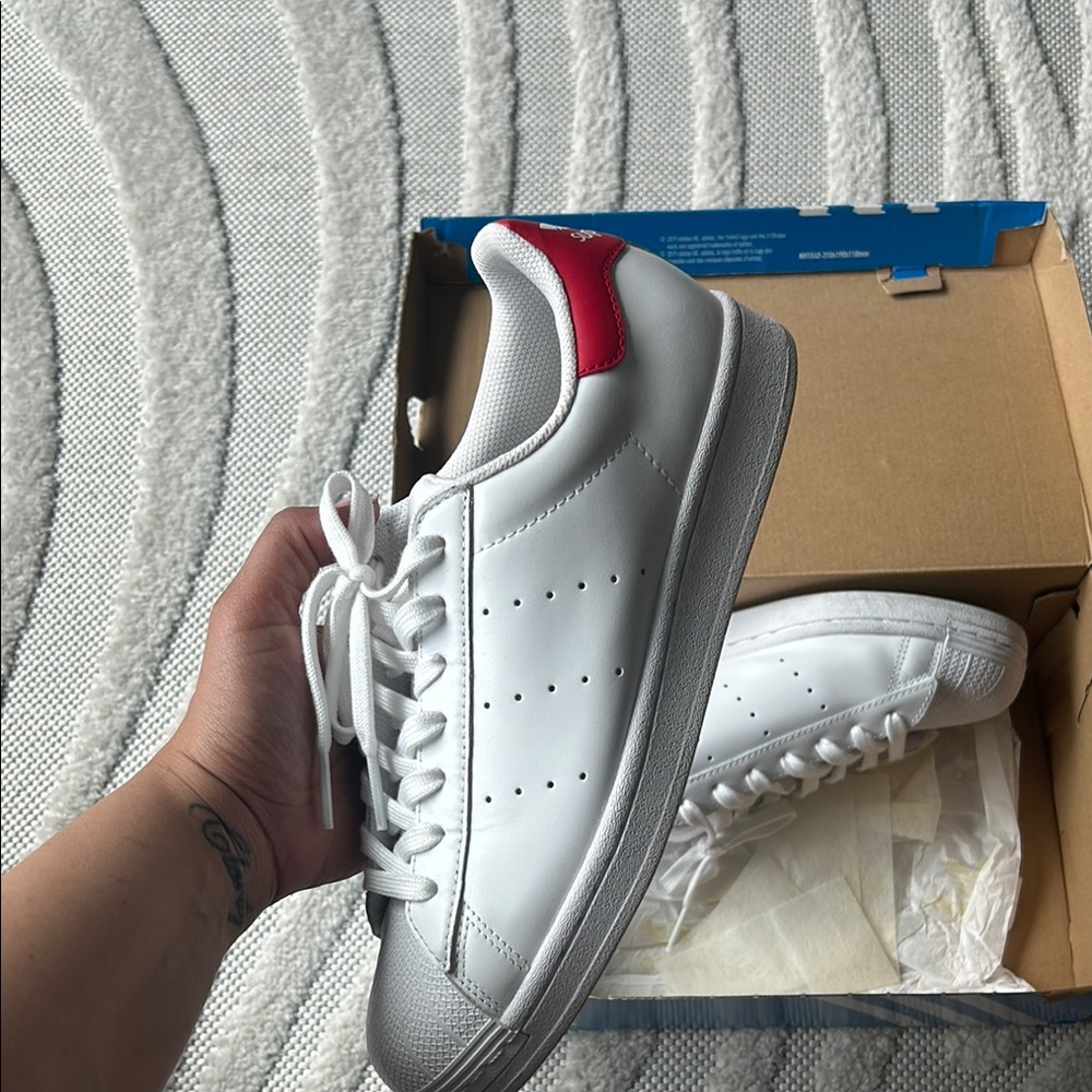 Adidas Superstar White Red Sneakers